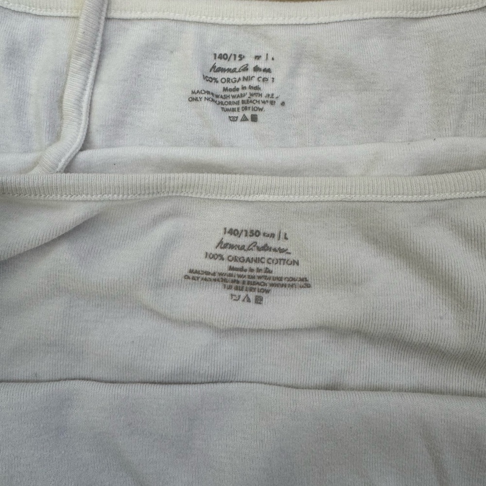 White Organic Cotton camisole tanks set
